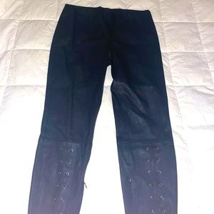 ZARA Basics Pleather Pants Zip Up Size L